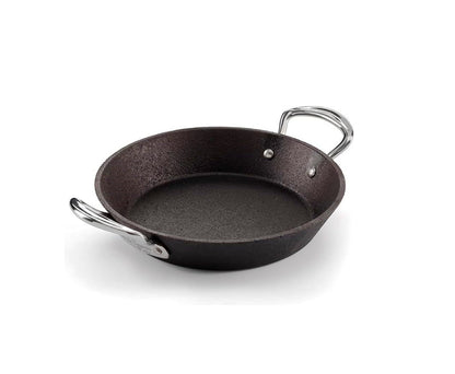 26 cm Blacksmith Hybrid Cast Iron Kadhai With Two Handles;(Stahl)|Hot Pot Kitchen| Cooking Pan| Cooking Wok with Handles