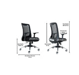 Ergonomic Mesh Office Chair with Adjustable Armrests | High Back Support, Black