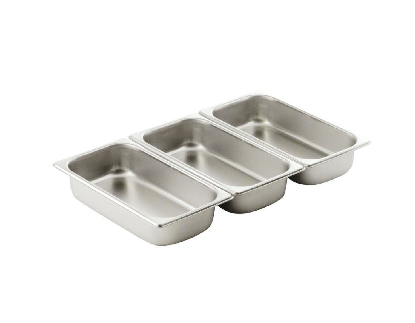 3 pcs Food Pan Inserts for SG 433/3 Triple Cheffing Dish | Stainless Steel Replacement Pans | 9 Liter Capacity Each