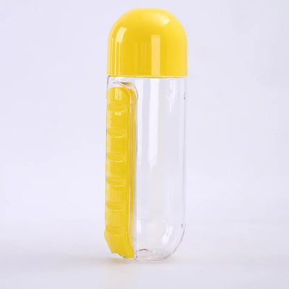 Pill Organizer Water Bottle | 2-in-1 Multifunctional Water Bottle with 7-Day Pill Storage | Available in 5 Colors