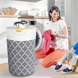 Large Capacity Laundry Basket 82L with Metal Handles | Collapsible