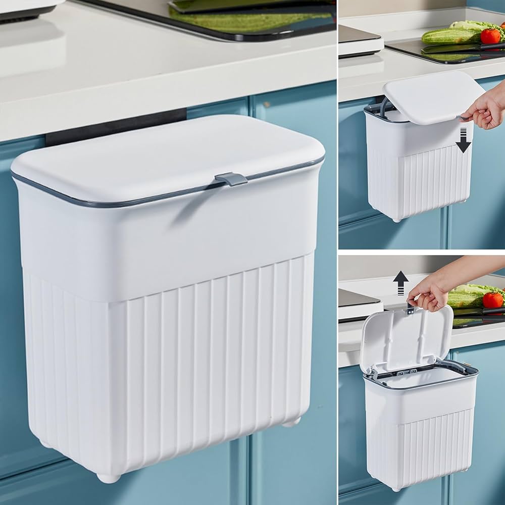 Wall Mounted Kitchen Bin with Lid