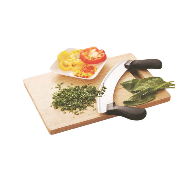 Half Moon Knife Cutter | Professional-Grade Chopper | Ideal for Herbs, Vegetables, and More | Ergonomic Handle