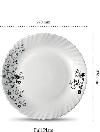 12 pcs Set | 13" Oval Platters (270mm) | Mystrio Black | Elegant Serving Dishes