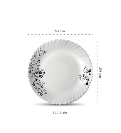 12 pcs Set | 13" Oval Platters (270mm) | Mystrio Black | Elegant Serving Dishes