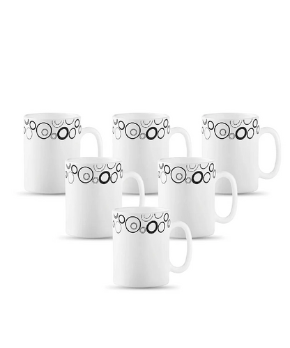 36pcs 29 cl Mugs | Misty Drops | Delicate and Stylish | Porcelain