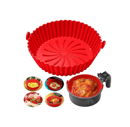 Reusable Silicone Air Fryer Mould | 22cm x 26cm | Non-stick, Secure, Flexible, Stain-resistant, Heat-resistant