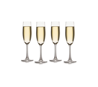 Elegant Gold Champagne Glasses | Premium Quality, 260ml Capacity, Boxed Set of 6