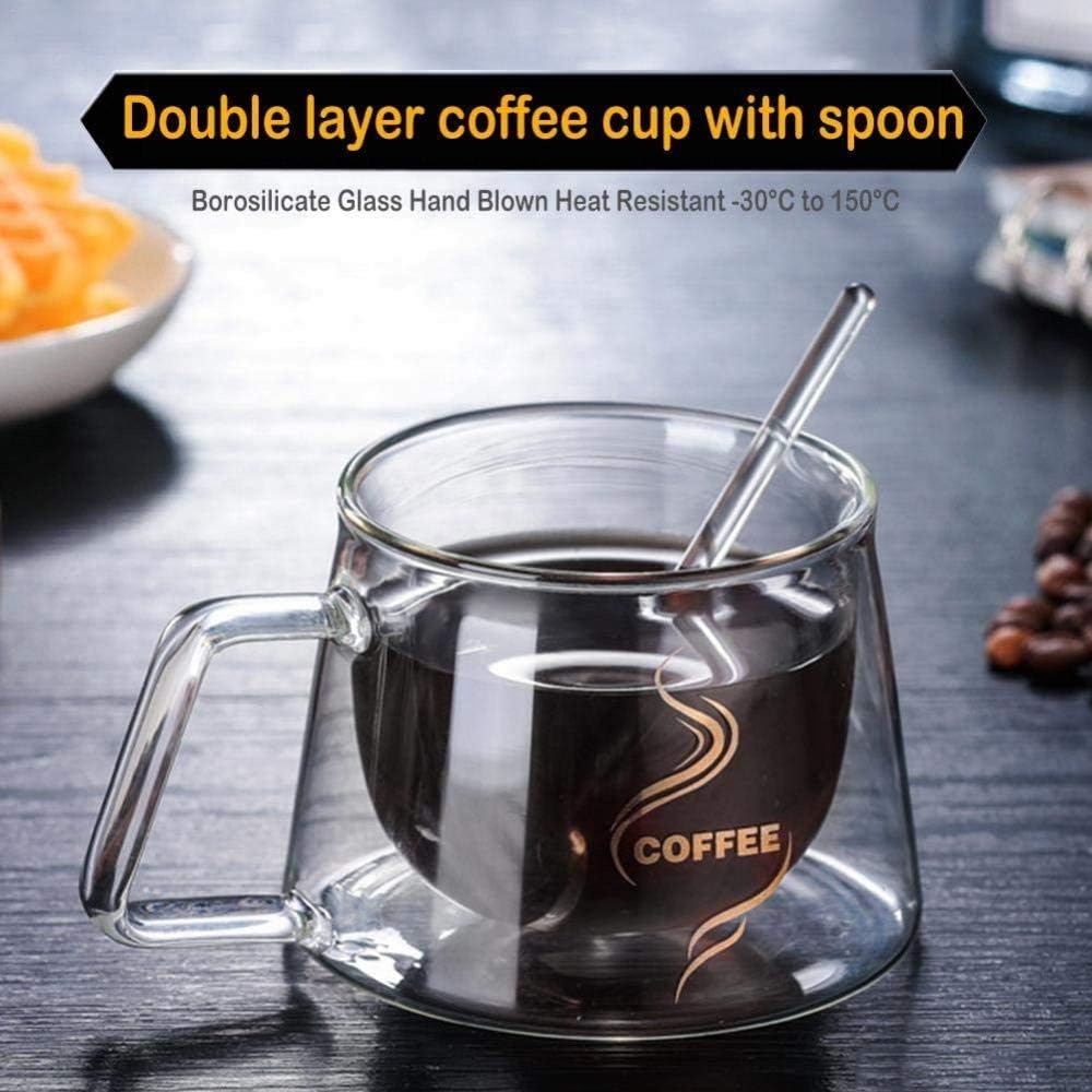 Double-Walled Espresso Cup – Heat Resistant Glass, 200ml Capacity