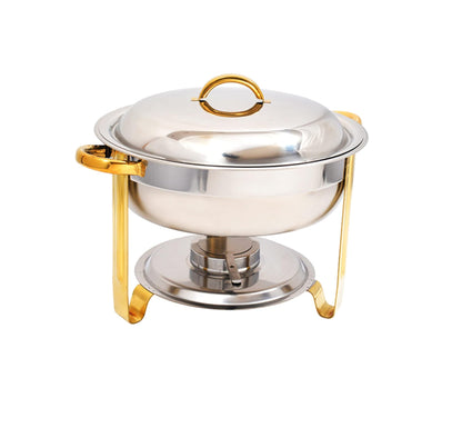 5.0L - Oval Cheffing Dish with Golden Stand