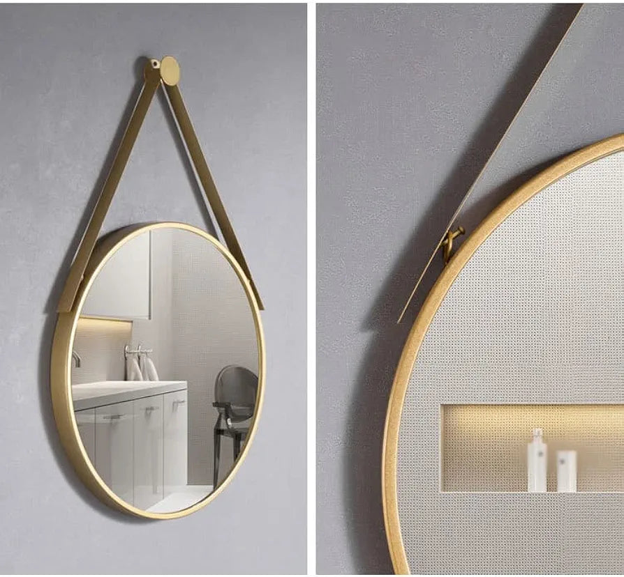 Nordic Wall Mirror – Minimalist Round Design, 50cm Diameter