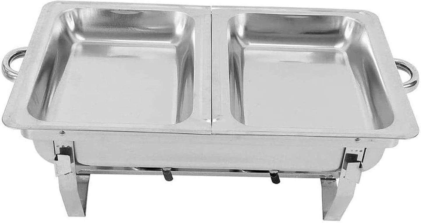 9 Ltr Double Chafing Dishes SG 433/2 | Stainless Steel Buffet Warmer with Dual Pans for Catering and Parties