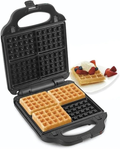 Rebune Electric Efficient 4 Slice Waffle Maker – 1400W Nonstick Waffle Maker for Quick and Delicious Waffles