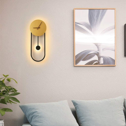 Durable Aluminium Nordic Modern Wall- Mounted Wall Light Lamp Minimalist Linear Wall Clock Pendulum LED Design  Energy-Efficient Lighting for 5-10 sq. meters – Wall-Mounted, Available in 55cm to 120cm Bedroom, Living Room Bedside