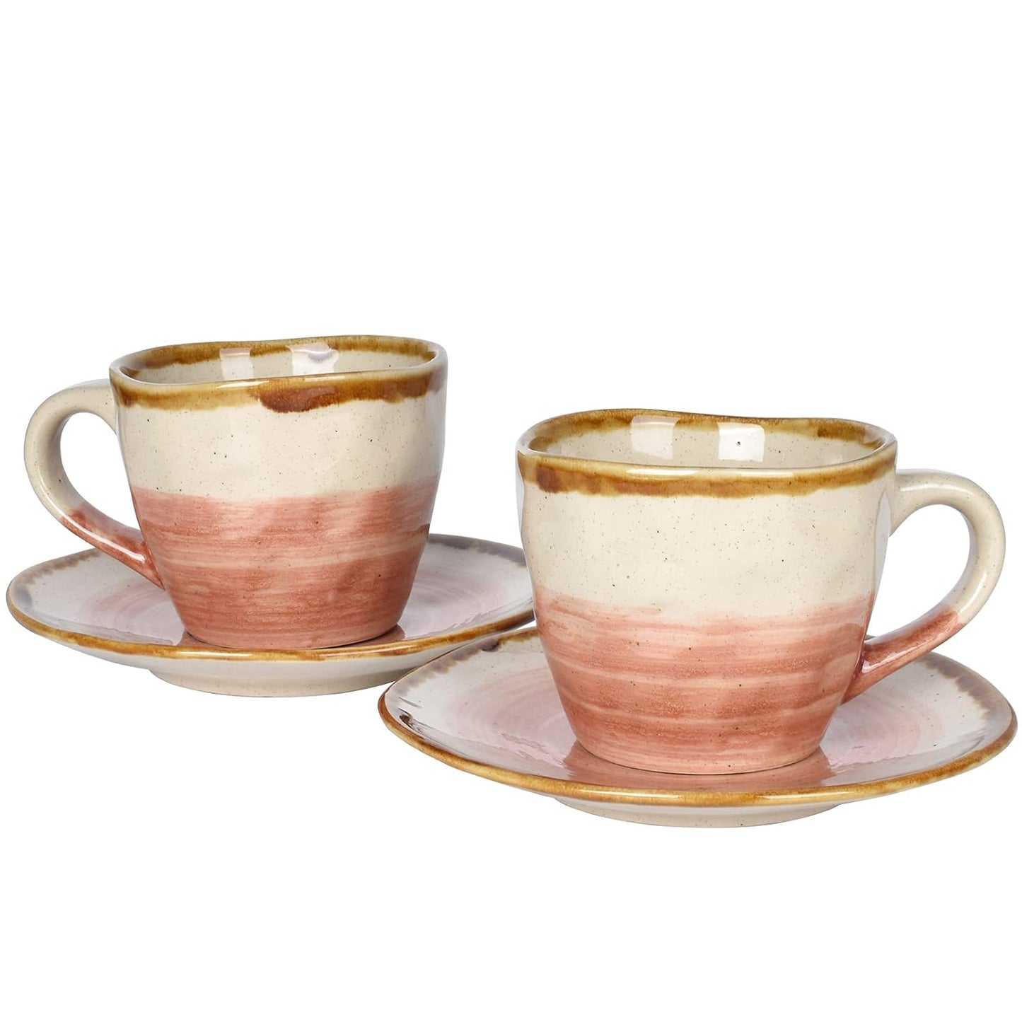 Fine Porcelain Printed & Flower Series Cup & Saucer Set  | 220 ML