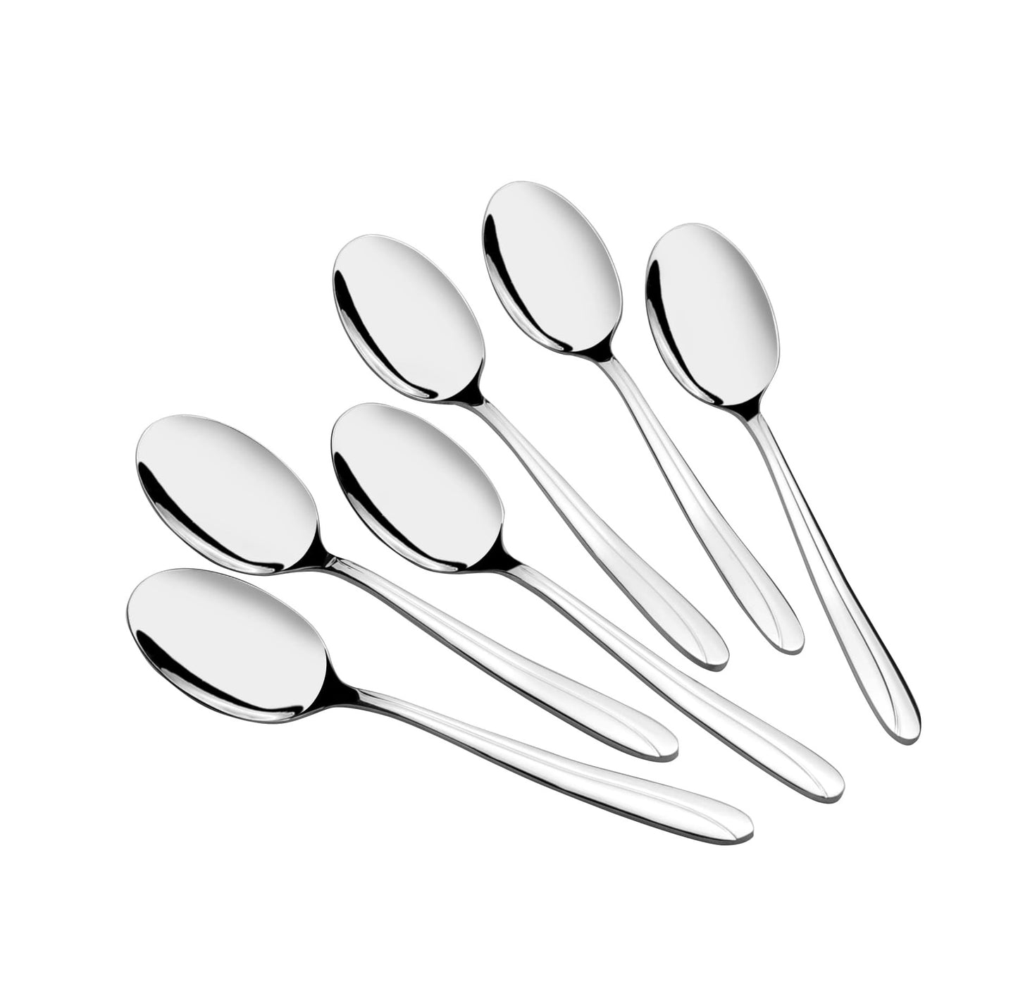 6 Piece Heavy Gauge Stainless Steel Table Spoons Set | Durable and Sturdy