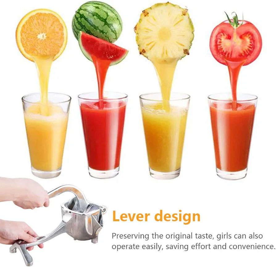 Metallic Manual Juicer – Heavy Duty Citrus Press for Fresh Juice Extraction