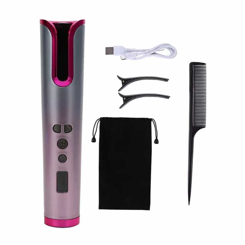 Cordless Hair Curler | Rechargeable, Portable, with Temperature Control