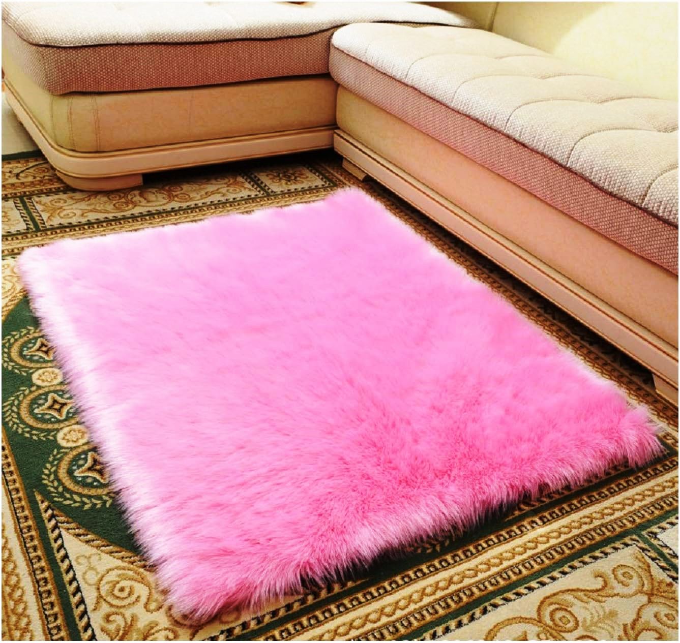 Faux Fur Decorative Mats | Luxurious and Stylish Accent Pieces for Any Room | Living Room, Bedroom | Decorative Accent | Thickness: 50-60mm