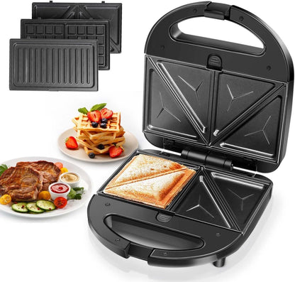 3 in 1 Sandwich Maker – Sandwich, Waffle, and Grill Combo