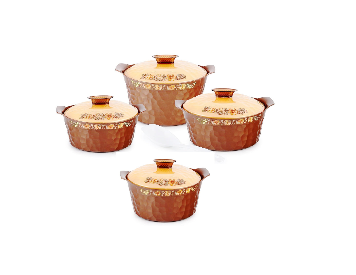 Hexon Hotpots Set | 4 Piece Thermal Food Storage | Sizes 1000ml, 1800ml, 2500ml, 3300ml