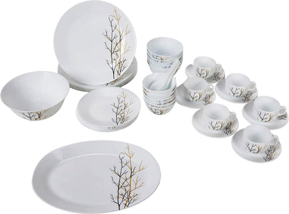 High Quality Premium Ceramic 16 Pcs Quadra Dinner Set | Autumn | Elegant Square Design