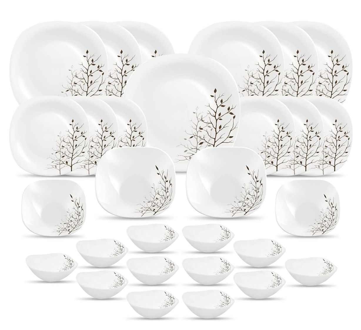 11 Quadra Square Dinner Plates (278mm) Autumn