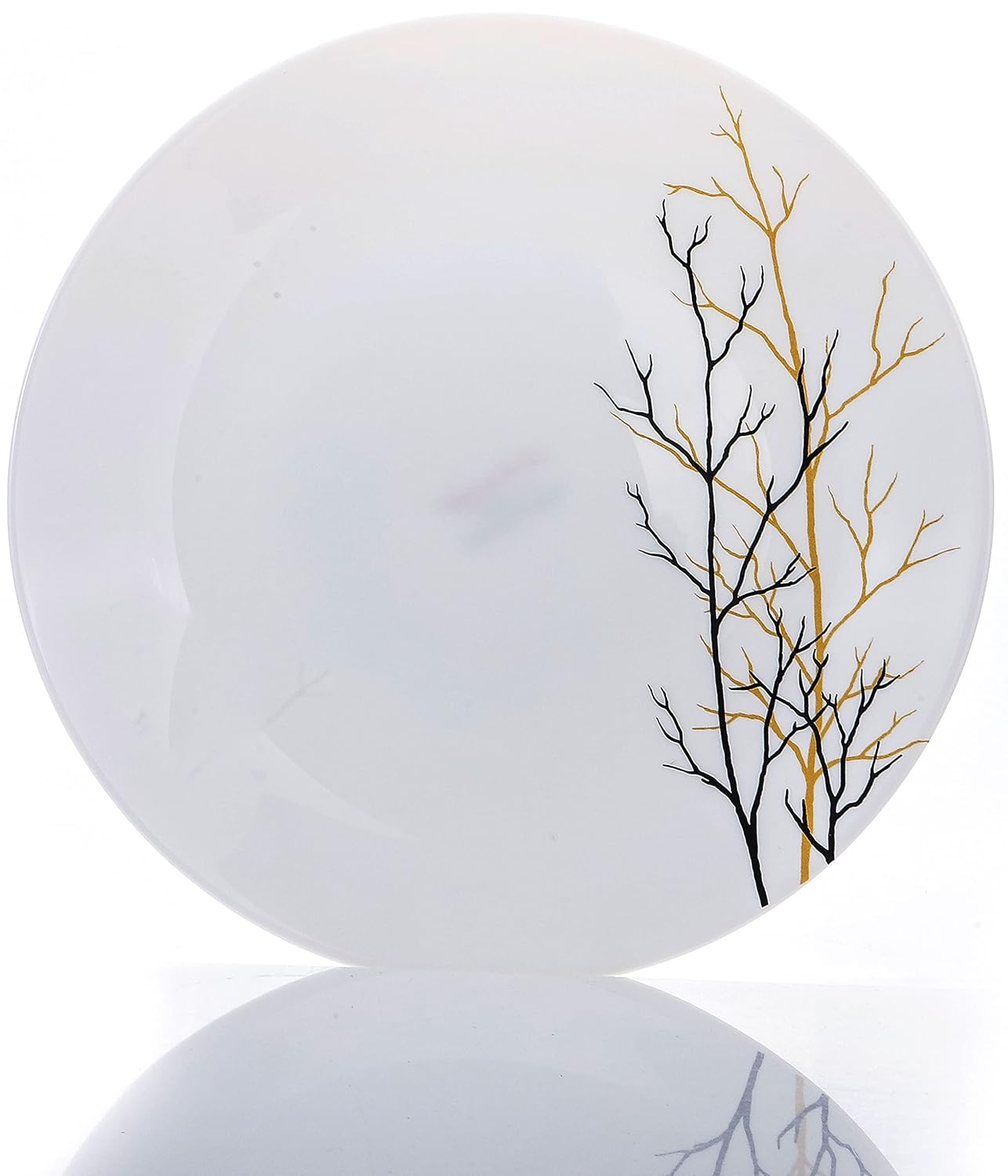 36pcs 7.5" Classique Side Plates | Golden Fall Design, Elegant Porcelain Side Plates for Dining