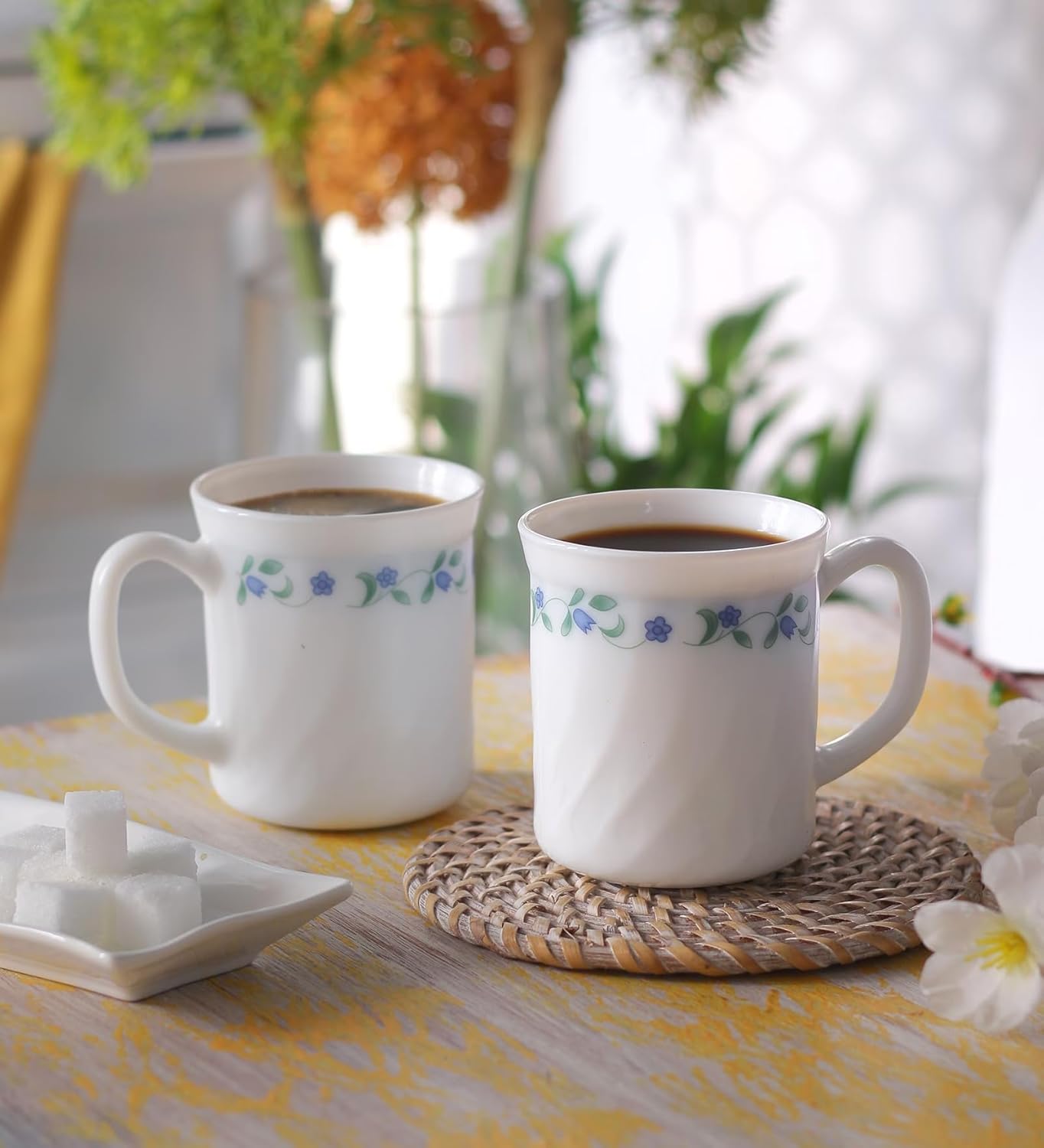 36pcs 29 cl Mugs | Royal Blossom | Elegant and Floral | Porcelain