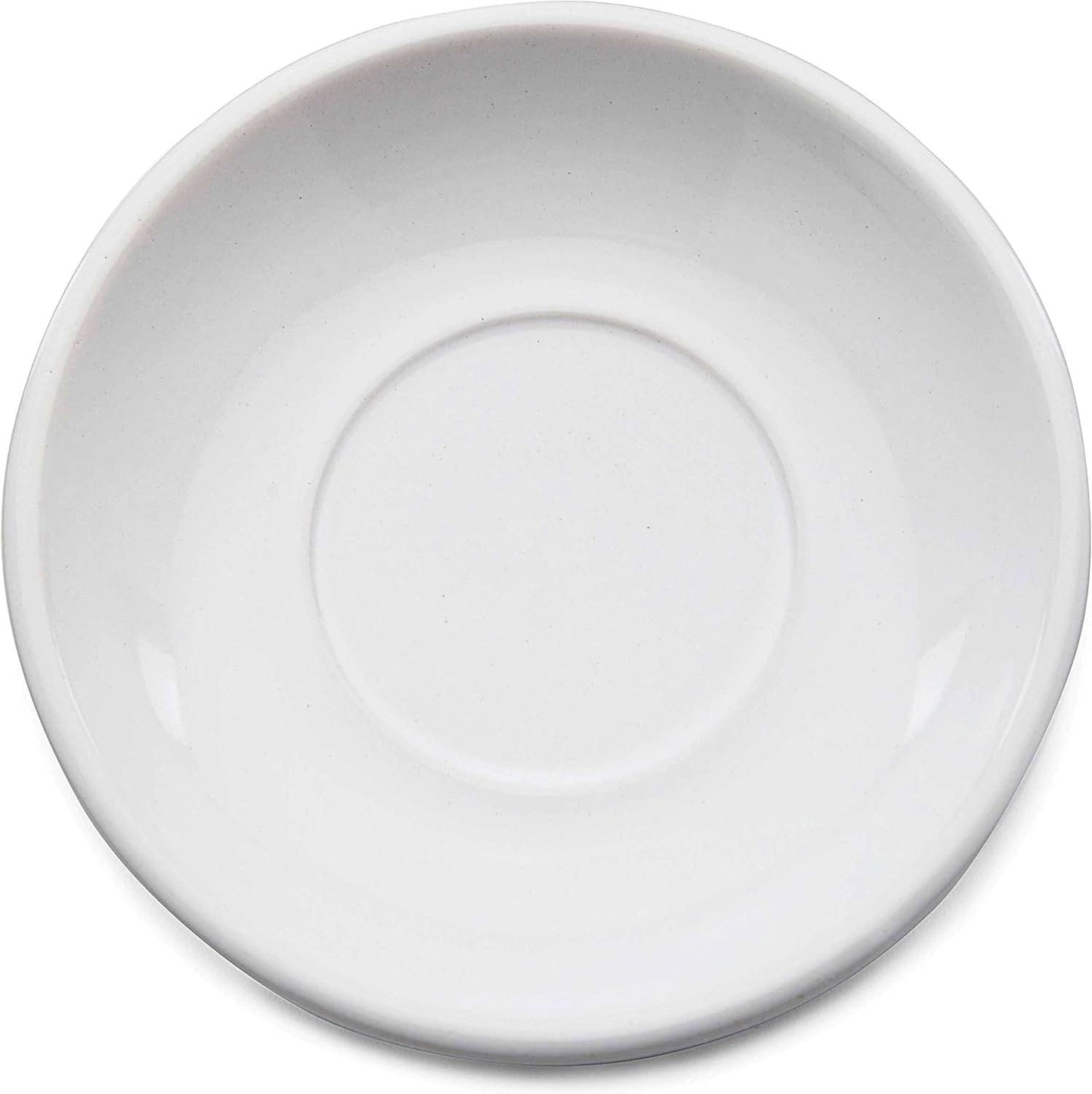 72 Piece Iris Saucer Set | 6 Sets of White Plain Saucers | Elegant and Durable Design