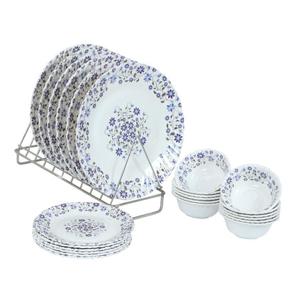 39 pcs Classique Dinner Set | Blue Mystique | Sophisticated and Stylish | Porcelain