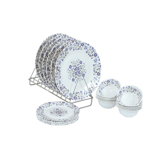 39 pcs Classique Dinner Set | Blue Mystique | Sophisticated and Stylish | Porcelain