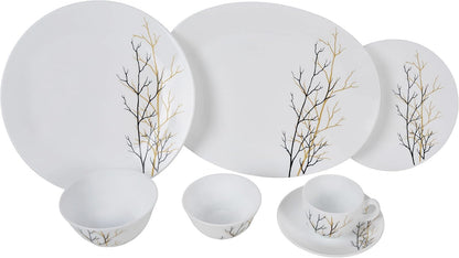 High Quality Premium Ceramic 16 Pcs Quadra Dinner Set | Autumn | Elegant Square Design