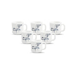 36pcs 29 cl Mugs | Aqua Spray | Refreshing and Vibrant | Porcelain