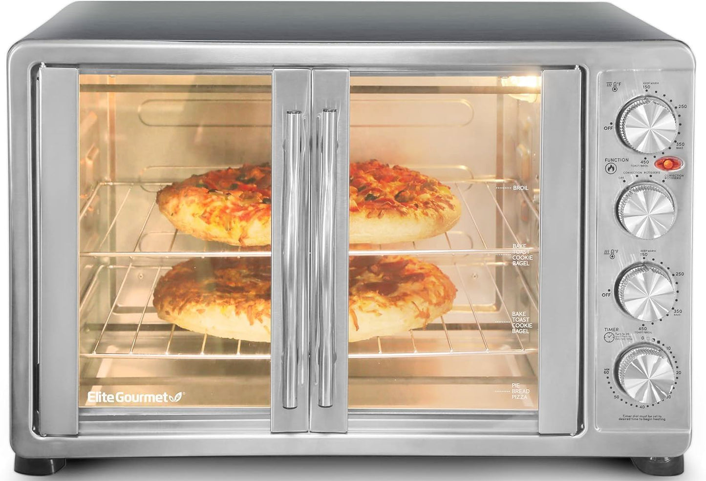 Double Doors Electric Oven| 45 Litre Capacity | 2000W | Silver and Black | Home Kitchen Appliances