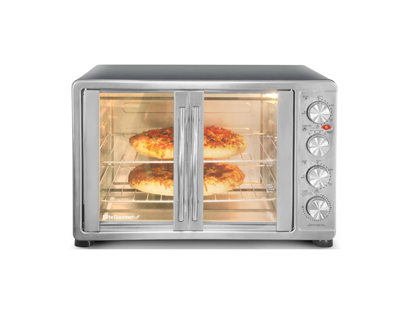 Double Doors Electric Oven| 45 Litre Capacity | 2000W | Silver and Black | Home Kitchen Appliances