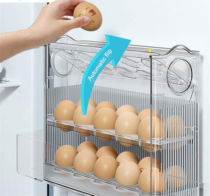 3 layered High Quality Plastic Transparent  Clear Flip Egg Box Storage Organizer | Kitchen Home Storage Eggs Box