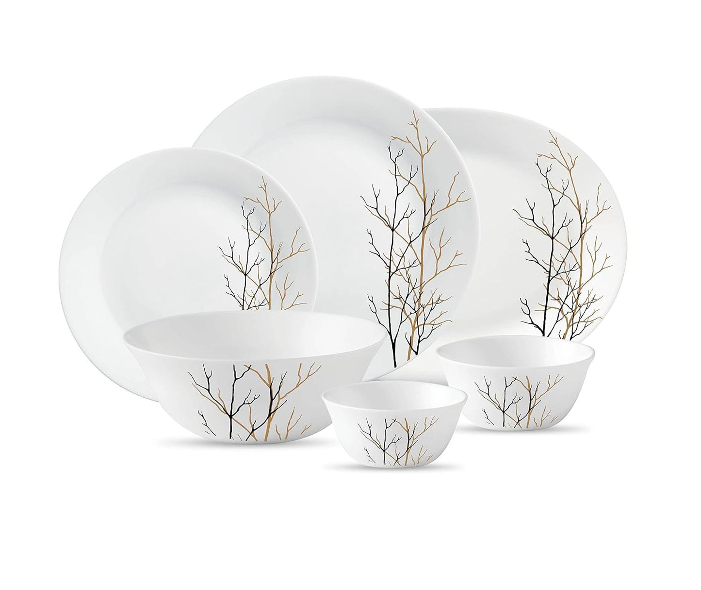 39 pcs Classique Dinner Set | Golden Fall | Elegant and Formal | Porcelain