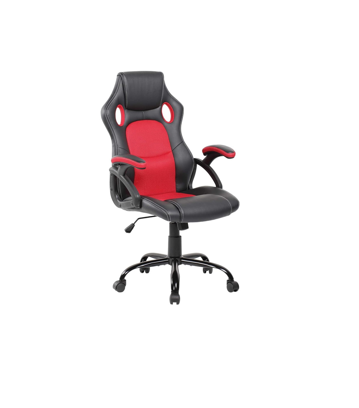 Rotatable Gaming PU Leather Office Armchair - Black, Green, Red | Ergonomic Study Chair for Home Office | Gaming Setups, Home Offices, Study Rooms.