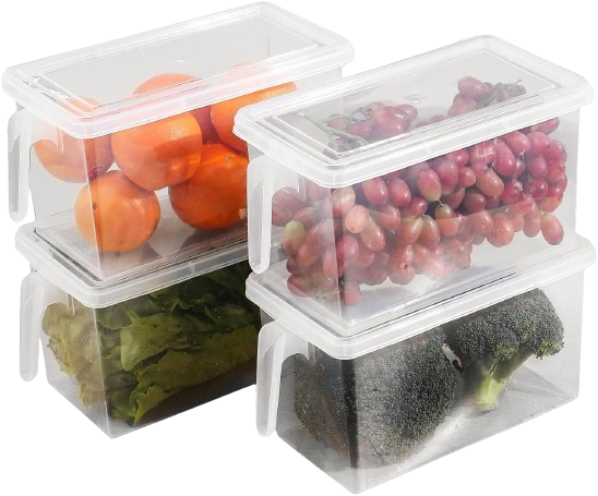 Food Storage Container with Handle | Clear | 27.3 x 14.8 x 15.3 cm | Durable & Eco Friendly