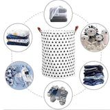 Super Large Round Multipurpose Foldable Basket | 40x40x50cm | Woven Fabric Laundry & Storage Organizer