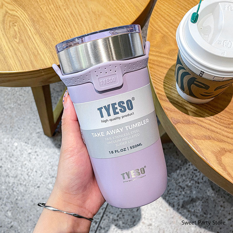 Tyeso Double-Layered Insulated 710ml Stainless Steel Coffee Cup |Cold  Hot Tumbler Thermo Water Bottle Car Travel Mug Vacuum Flask| Travel Essentials