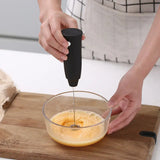 Electric Frother | Stainless Steel Handheld Mixer for Milk, Coffee & Eggs | Battery Powered Portable Mini Beater