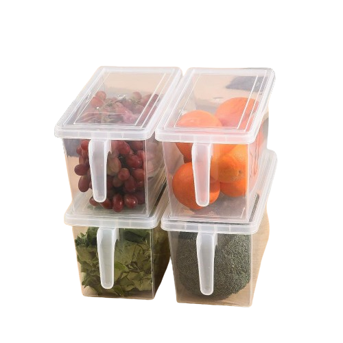 Food Storage Container with Handle | Clear | 27.3 x 14.8 x 15.3 cm | Durable & Eco Friendly