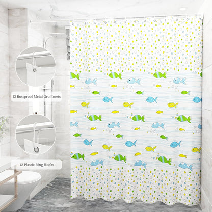 180 x 200cm PVC Waterproof Shower Curtain | EVA Material, Chlorine-Free | Shower Curtains | Bathroom Essentials