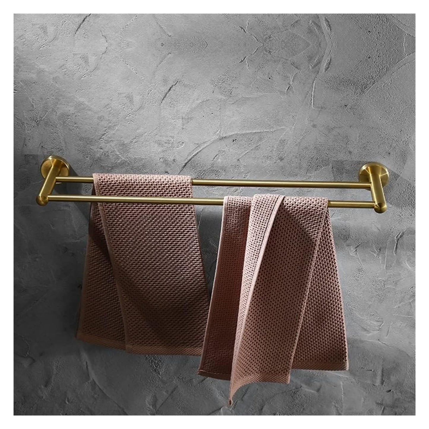 Punch-free Double Rod Towel Bar Traceless Wall Mounted Towel Rack