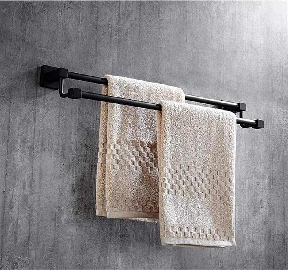 Punch-free Double Rod Towel Bar Traceless Wall Mounted Towel Rack