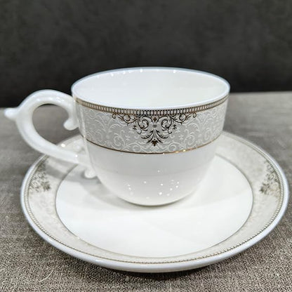 17 Piece Porcelain Tea Set | Elegant Teapot, Teacups & Saucers for Tea Parties