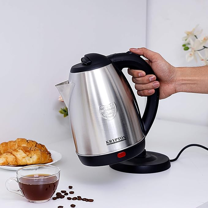 Ailyons 1.8L Electric Kettle | 1500W Fast Boiling Stainless Steel & Cordless Glass Kettle with Auto Shut-Off