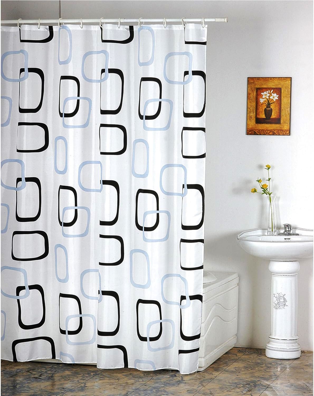 180 x 200cm PVC Waterproof Shower Curtain | EVA Material, Chlorine-Free | Shower Curtains | Bathroom Essentials